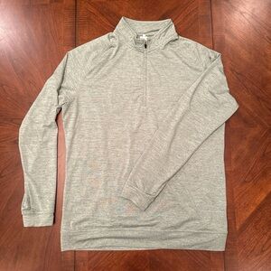 State and Liberty Heather green athletic tech quarter zip